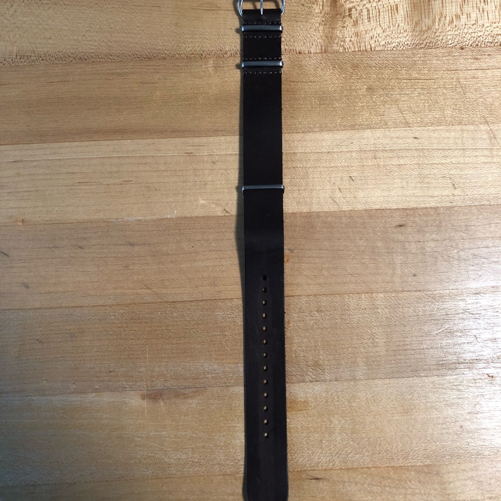 Crown and Buckle Watch Strap 22mm Brown Leather